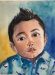 Kid portrait colorful transparent Watercolor
