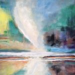 Symphony 2 color splash, abstract acrylic composition: Symphony