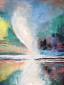color splash, abstract acrylic composition: Symphony 1