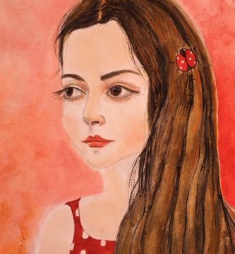 Kids watercolor inspiring fine art watercolor of a child