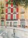 104 Enrique Granados St. Modernist Urban watercolor, Barcelona.