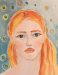creative watercolor illustration of ginger hair young lady