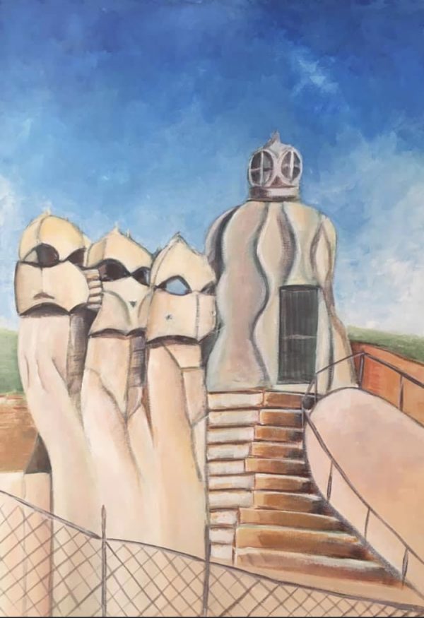 Top terrace warriors La Pedrera